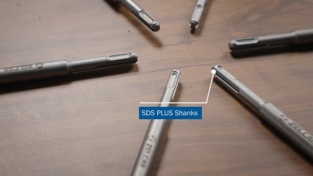 ZELCAN Chisel Set with SDS Plus Shanks, 6pc Masonry Concrete Drill Bit Set, Tile Grooving Scraping Flat Point Scaling Chisels 40Cr Steel Rotary Hammer Drill Tool Kit SDS Plus Bits for Home Improvement