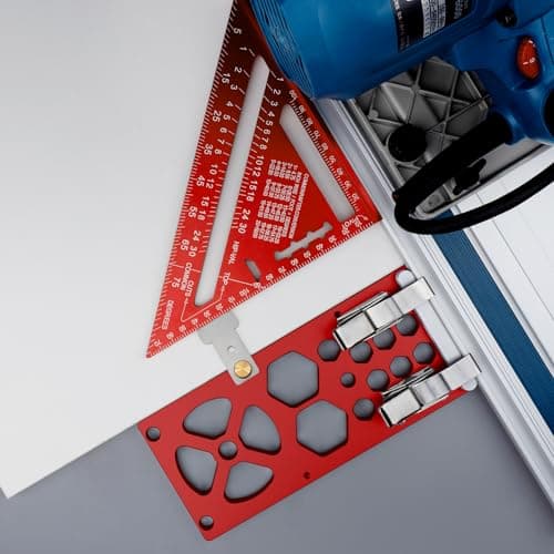 13.4inch Track Saw Guide Rail Square,90° Right Angle Track Saw Square - Compatible with Festool & Makita Guide Rail - Easy-Install Circular Saw Accessories for Precise Cuts(Upgraded)