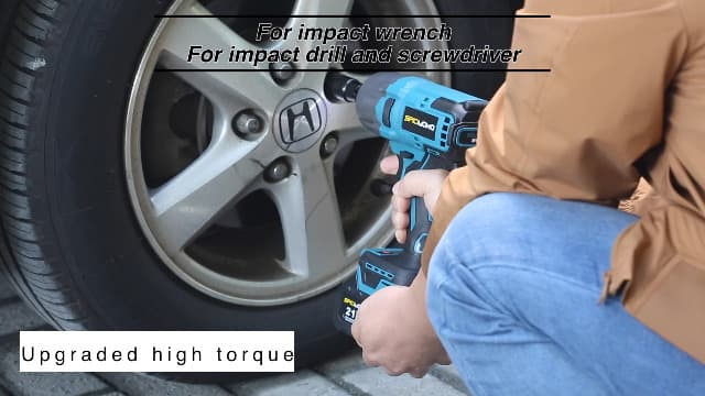 1/2 inch Cordless Impact Wrench - 1200N.m High Torque Heavy Duty Impact Gun with 2x 4.0Ah Batteries, 21V Powerful Impact Driver/Drill for Tough Auto Repair and Construction Tasks