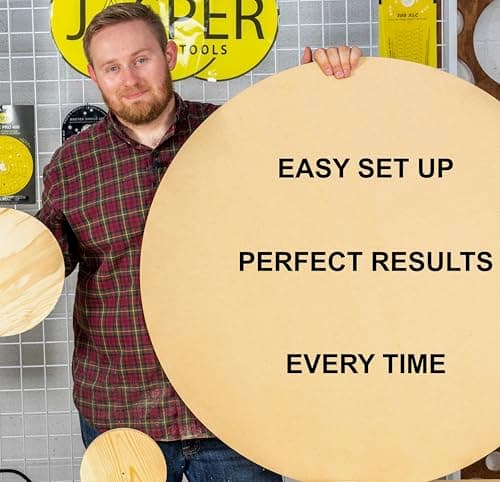 Jasper 390 PRO Router Circle Cutter Jig – Cut 184 Perfect Circles from 7" to 52¾" – Built for Compact, Trim & Cordless Routers – Empower Your Craft with Pro-Grade Polycarbonate Precision