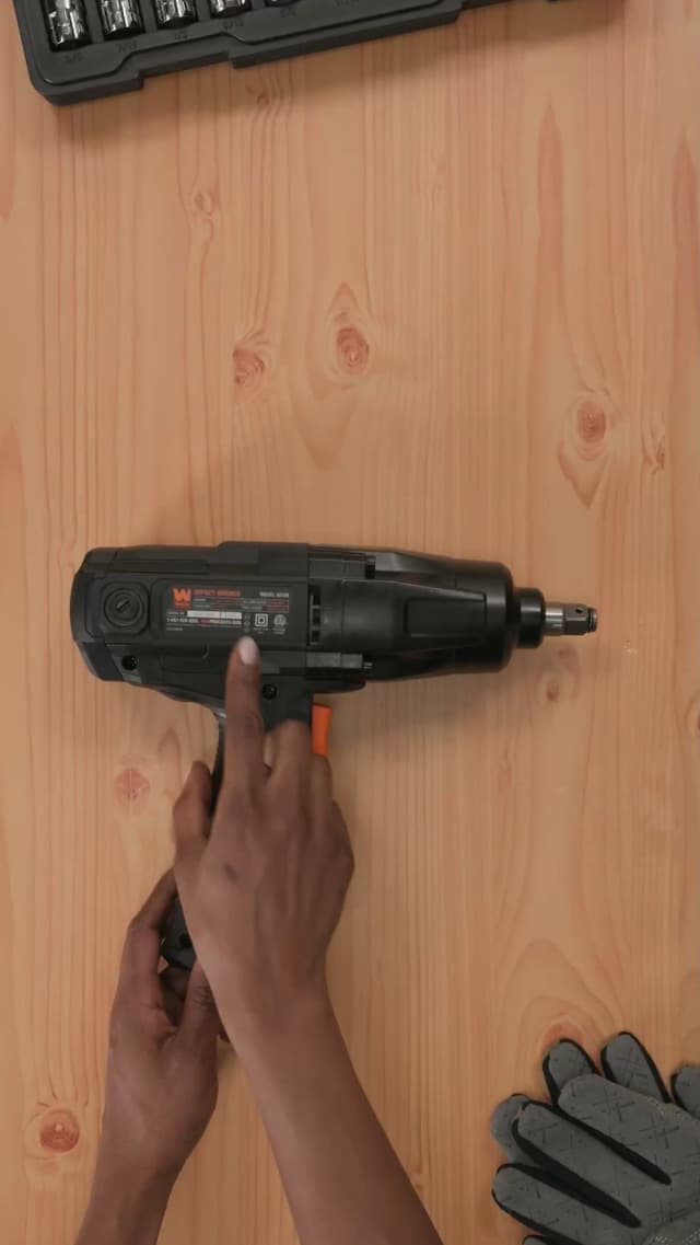 WEN Two-Direction Corded Impact Wrench, 7.5-Amp with 1/2-Inch Hog Ring Anvil (48108)