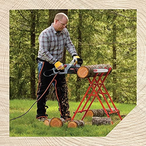 Oregon Steel Log Saw Horse, Foldable & Adjustable Sawbuck, 10 Inch Log Capacity, Folding Wood Cutting Stand, for Logging, Splitting & Firewood (584145)