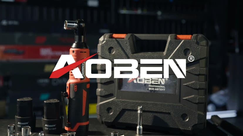 AOBEN Cordless Electric Ratchet Wrench Set, 3/8" 12V Power Ratchet Tool Kit With 2 Packs 2000mAh Lithium-Ion Battery And Charger