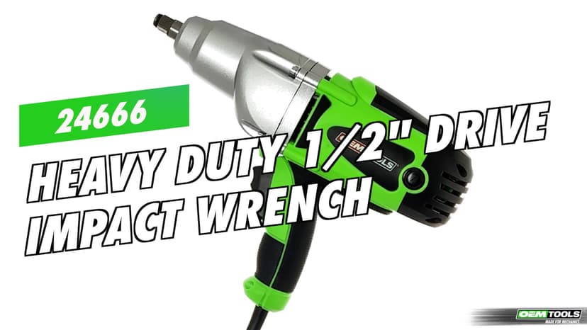 OEMTOOLS 24666 1/2” Drive Heavy Duty Impact Wrench, Corded 120v Impact Driver for Lug Nuts, Home Repairs, Automotive Maintenance, 8.5 Amp Electric Wrench, 400 Ft/Lb Maximum Torque
