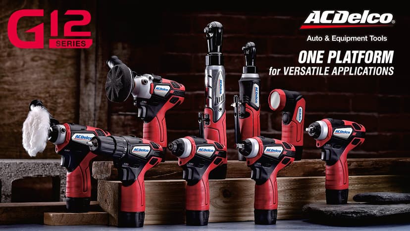 ACDelco ARI12105P G12 Series 12V Cordless Li-ion ¼” 82 ft-lbs. Impact Driver Tool Kit
