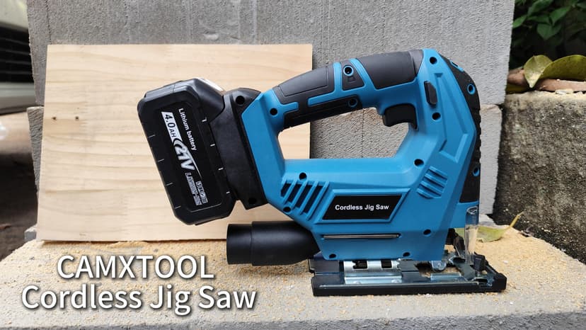 Cordless Jig Saw with 4000mAh Battery, Cordless Jigsaw Tool for Ma-kita 18V Battery, with 7 Blades, Dust Tube, 0°-45° Bevel Cuts & 4 Orbital Setting, LED Light, for Wood PVC Metal Cutting