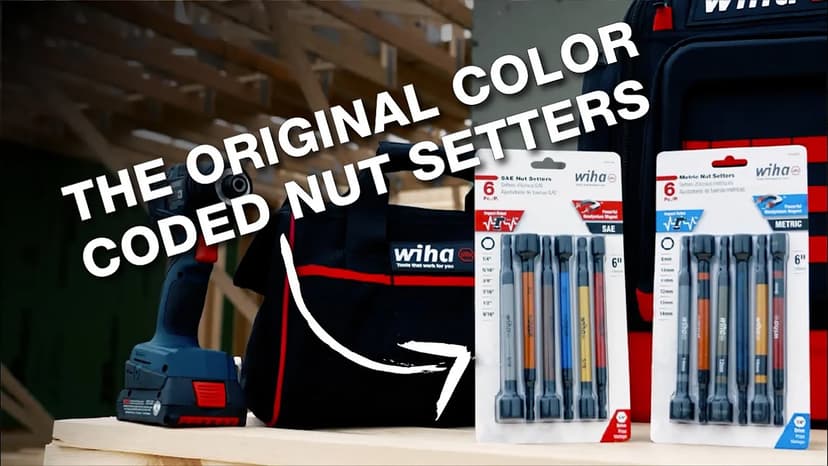 Wiha 70486 Color Coded Magnetic Nut Setter SAE 6 Pc. Set