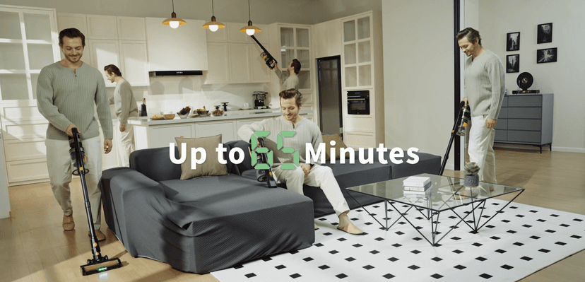 Cordless Vacuum Cleaner, 550W 45KPA 60 Mins Vacuum Cleaners for Home, Anti-Tangle Stick Vacuums with Rechargeable Battery, Dual-Handheld Lightweight Vacuum with Aromatherapy for Pet Hair Carpet Floors