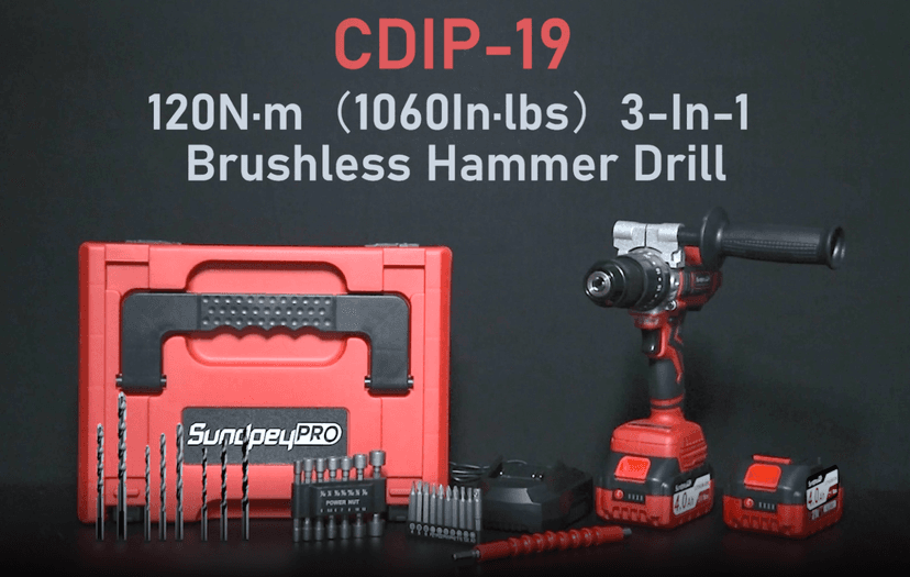 1060In·lbs Cordless Drill Driver - 20+3 Torque Brushless Hammer Drill with 2 x 4.0Ah Battery & Fast Charger - 21V Electric Power Drills Set with 2 Speeds & 1/2 Inch Self-locking Metal Chuck
