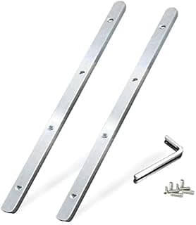 Guide Rail Connector Accessory Kit 71358 482107 for Festool Makita DeWalt Track Saw Long Cuts, Triton in Integrated Guide Rail T-Slots for Secure Cutting, 2 Pack, Sliver