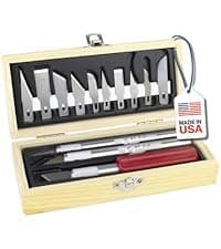 Excel Blades 6-Inch Metal Mitre Box Set – Aluminum & Steel Precision Cutting Tool with K5 Handle & Razor Pull Saw for Wood, Plastic & Soft Metals – 45° & 90° Cutting Angles, Made in USA