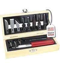 Excel Blades 6-Inch Metal Mitre Box Set – Aluminum & Steel Precision Cutting Tool with K5 Handle & Razor Pull Saw for Wood, Plastic & Soft Metals – 45° & 90° Cutting Angles, Made in USA