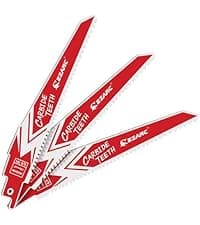 EZARC Carbide Reciprocating Saw Blade R978HM Endurance for Thick Metal, Cast Iron, Alloy Steel 9-Inch 8TPI, 3-Pack