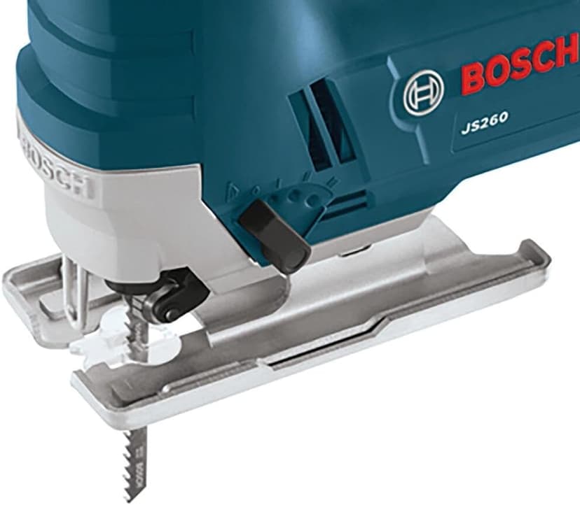 BOSCH JS260 Top-Handle Jig Saw - 6.0 Amp Motor, Variable Speed Control, Low-Vibration Plunging Design, Toolless Blade Change System - Ideal for Accurate and Smooth Cutting