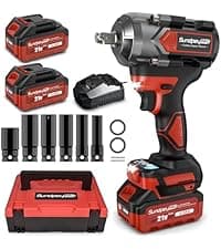 1060In·lbs Cordless Drill Driver - 20+3 Torque Brushless Hammer Drill with 2 x 4.0Ah Battery & Fast Charger - 21V Electric Power Drills Set with 2 Speeds & 1/2 Inch Self-locking Metal Chuck