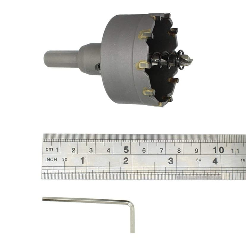 AUTOTOOLHOME 2 inch (50mm) Metal Steel Hole Saw Tooth Carbide Tip TCT Drill Bits Kit for Thick Metal Wood