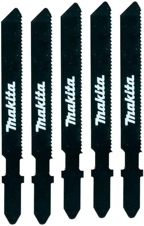 Makita 5 Piece - T Shank Metal Jigsaw Blades For Jig Saws - Fast & Straight Cuts For Metal & Aluminum - 2" 21 TPI HSS Saw Blades