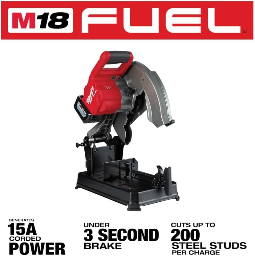 Milwaukee 2990-21HD M18 FUEL Brushless Lithium-Ion 14 in. Cordless Abrasive Chop Saw Kit (12 Ah)