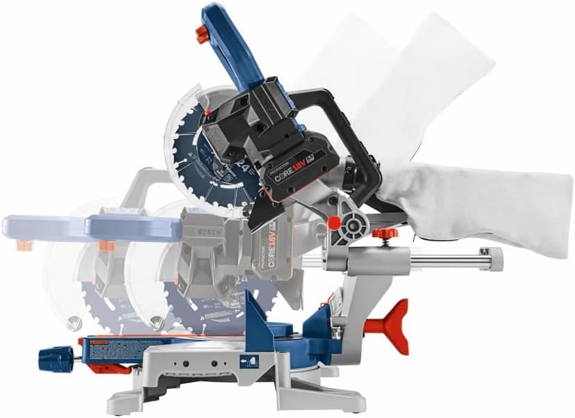 BOSCH GCM18V-07SN PROFACTOR™ 18V 7-1/4 In. Single-Bevel Slide Miter Saw - Mobile, Cordless Solution, 3-3/4 In. Nested Crown Cutting, 8-1/4 In. Crosscut Capacity (Bare Tool)