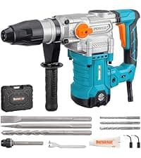 Berserker 20V Cordless 1-1/8" Rotary Hammer Drill SDS-Plus Brushless Motor with Safety Clutch, 4.0Ah Lithium-Ion Battery Powered, 3.0A Fast Charger, 4 Modes Variable Speed Rotomartillo for Concrete