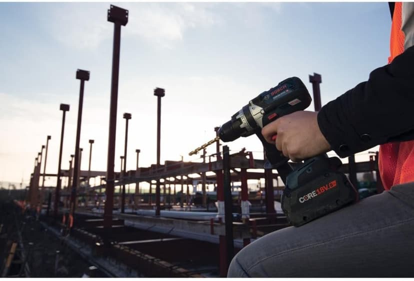 BOSCH GSB18V-975CB25 18V Brushless Connected-Ready 1/2 In. Hammer Drill/Driver Kit with (2) CORE18V® 4 Ah Advanced Power Batteries