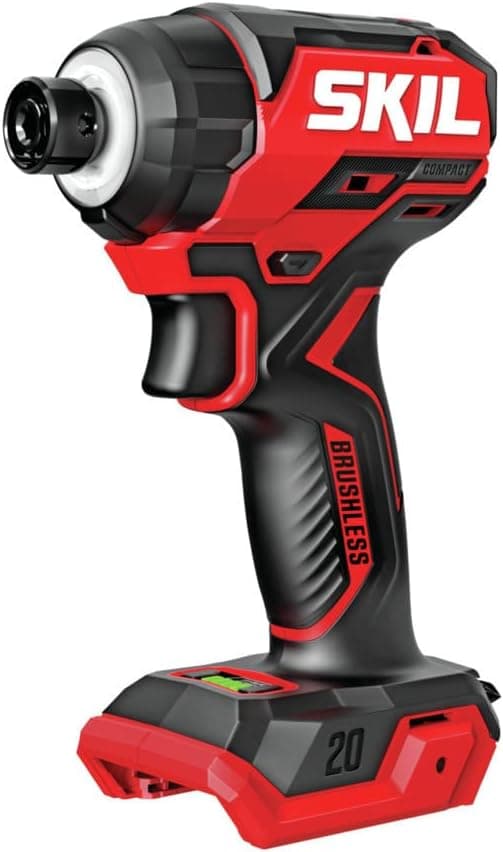 SKIL PWR CORE 20 Brushless 20V 1/4" Hex Compact Impact Driver Tool Only- ID6739B-00
