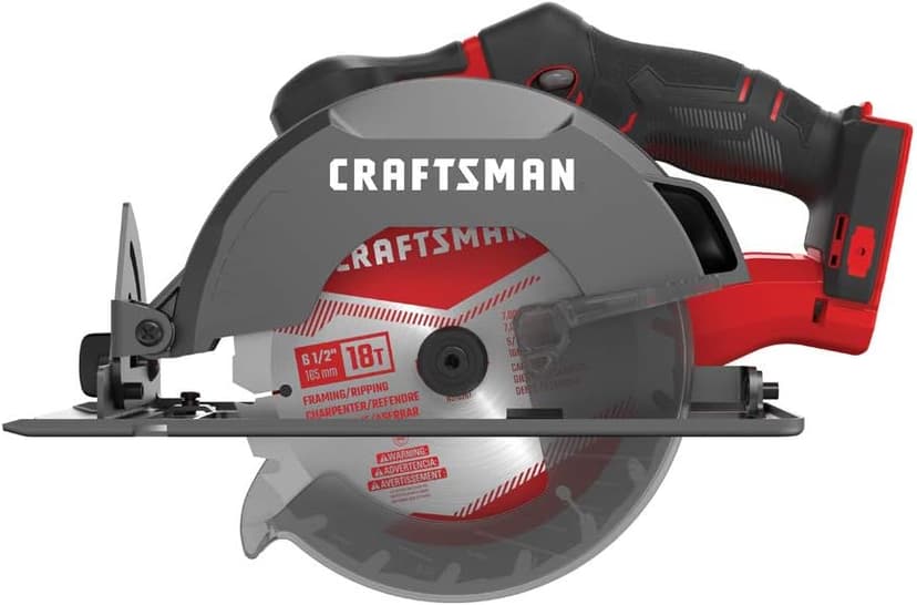 CRAFTSMAN V20 Cordless Circular Saw, 6-1/2 inch, Bare Tool Only (CMCS500B)