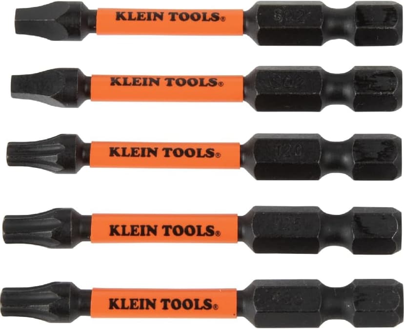 Klein Tools 33801 Impact Driver Bit Set with Magnetic Nut Drivers, ProFlex S2 Steel Phillips, Slotted, Square, TORX Bits with Case, MODBox Compatible, 40-Piece