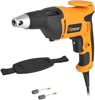 Hoteche 4.5-Amp Drywall Screw Gun, Electric Screwdriver with Variable Speed 0-4500 RPM, 1/4" Chuck, Forward & Reverse Switch
