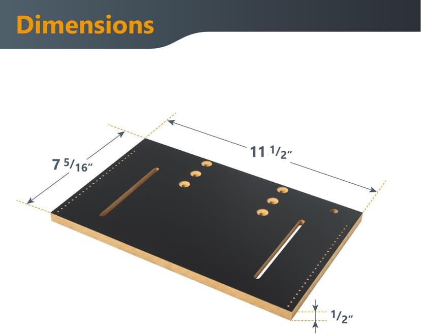 POWERTEC Table Saw Tapering Jig, Small Parts Taper Jig with 3/4" x 3/8" Miter Bar, Adjustable Hold Down Clamp, Non-Slip Grip Strips, Ergonomic Handle - Table Saw Jig Accessories (71875)