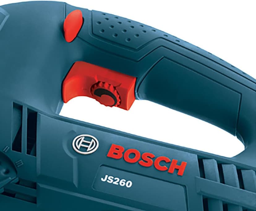BOSCH JS260 Top-Handle Jig Saw - 6.0 Amp Motor, Variable Speed Control, Low-Vibration Plunging Design, Toolless Blade Change System - Ideal for Accurate and Smooth Cutting