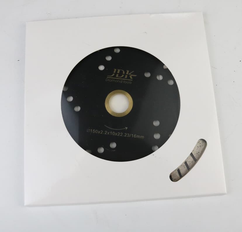 6 Inch Turbo Diamond Saw Blade for Cutting Granite Deep Triangle Cutting Disc for Stone Masonry Brick Block Concrete with 7/8’’-5/8’’ Arbor