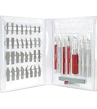 Excel Blades 6-Inch Metal Mitre Box Set – Aluminum & Steel Precision Cutting Tool with K5 Handle & Razor Pull Saw for Wood, Plastic & Soft Metals – 45° & 90° Cutting Angles, Made in USA