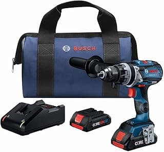 BOSCH GSB18V-975CB25 18V Brushless Connected-Ready 1/2 In. Hammer Drill/Driver Kit with (2) CORE18V® 4 Ah Advanced Power Batteries
