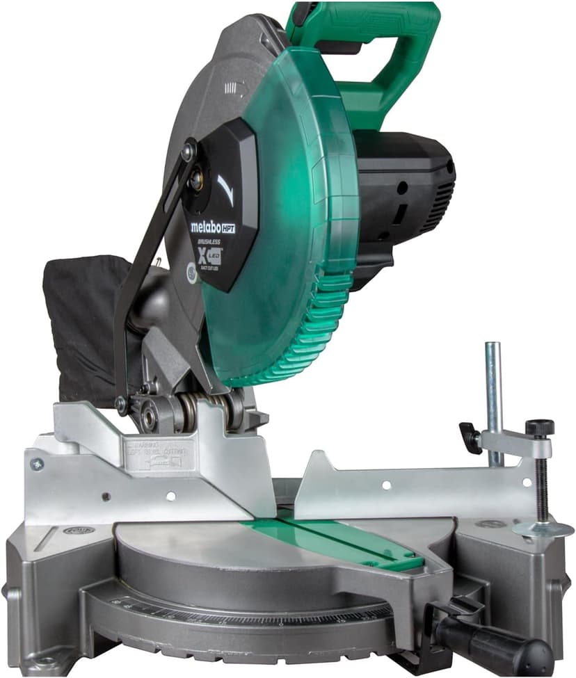 Metabo HPT 18V MultiVolt Cordless 10-Inch Single Bevel Miter Saw, Wide Range of Miter and Bevel Cutting Options, Xact Cut LED Shadow System, Brushless Technology, Tool Body Only, C1810DFAQ4