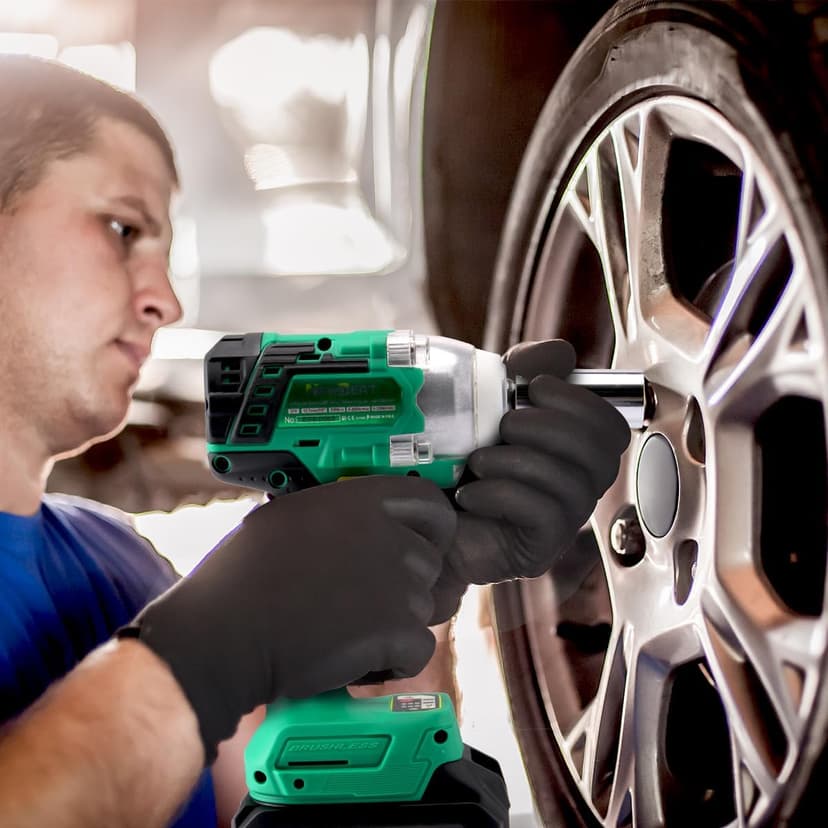 Cordless Impact Wrench, 21V Brushless 1/2 inch Impact Wrench, Electric Impact Gun, Power Impact Driver with 4.0Ah Battery and Charger, Variable Speeds for Car, Home DIY, Tire Removal Tool