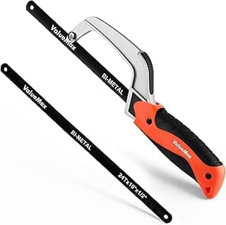ValueMax Hacksaw, Mini Metal Saw with Extra 1 Piece Bi-Metal 10 Inch Blade, Aluminum Small Hack Saw for Wood Plastic