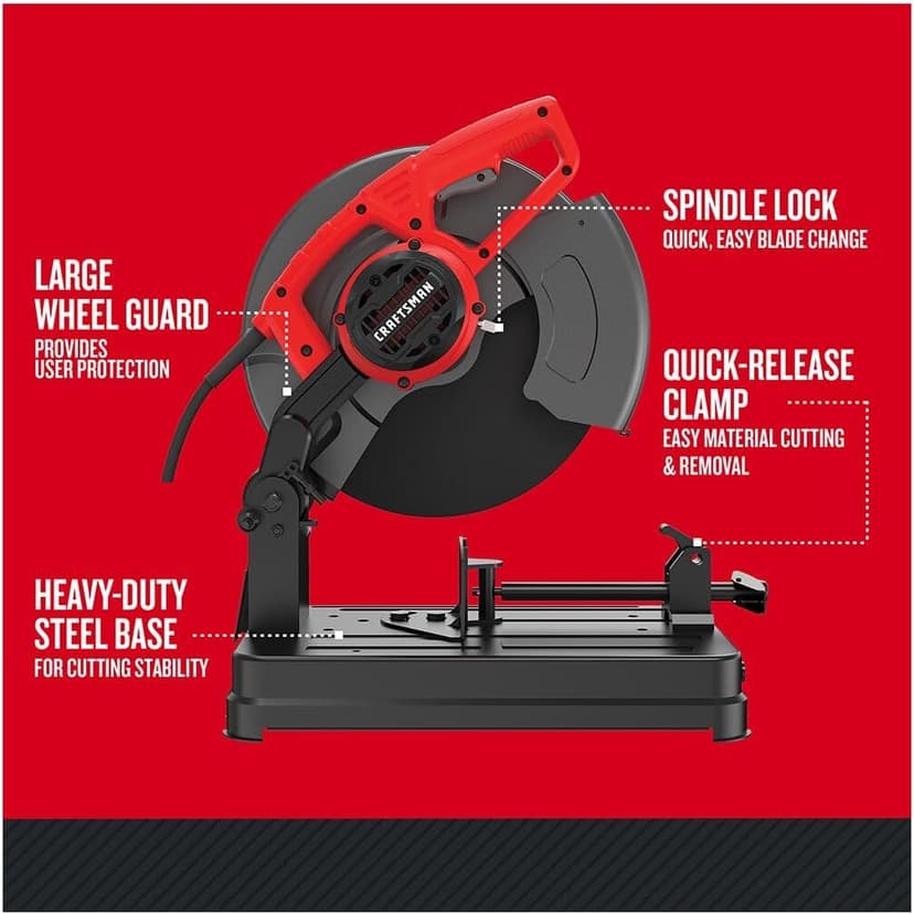 CRAFTSMAN Chop Saw, 14 inch, 15 Amp, Corded (CMEM2500)