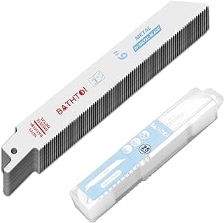 25 Pack 6 Inch 18 Tpi Reciprocating Saw Blades for Sheet Metal, Pipes, Nails Cutting, Profiles Cutting, Bi-Metal Sawzall Blades with 8% Cobalt for Longer Life and Faster Cutting Speed