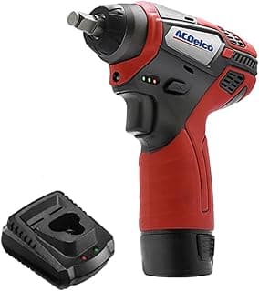 ACDelco 3/8 Power Impact Wrench 90ft-lbs, 3100 RPM, LED Light Cordless Li-ion 12V Max Compact Tool, Kit, Charger, G12 Series ARI12104