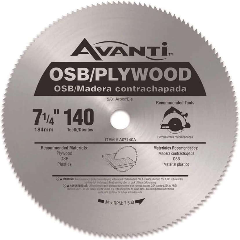 Avanti 7-1/4 in. x 140 Tooth OSB/Plywood Circular Saw Blade