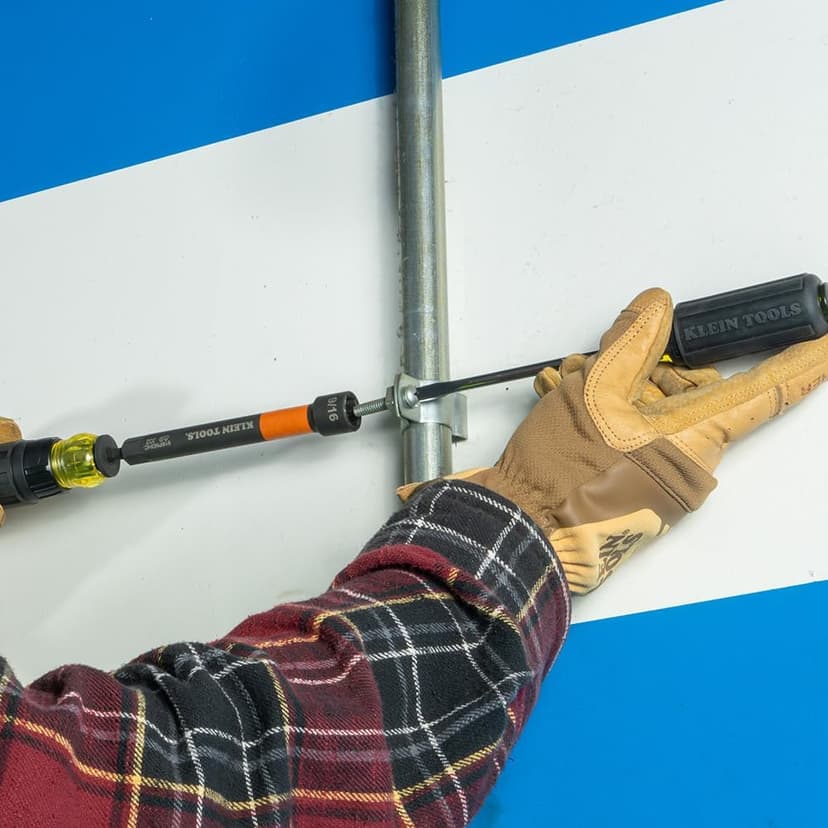 Klein Tools 32930 SAE Magnetic Impact Nut Setter Set, 6-Piece Color Coded Power Nut Driver with Extended Reach, 6 SAE Sizes