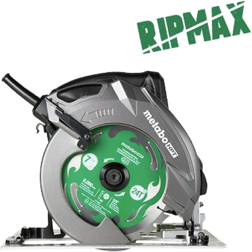 Metabo HPT Circular Saw Kit | RIPMAX | 7 1/4-Inch Blade | 6,800 RPM | Dust Blower Function | 5-Year Warranty | C7UR