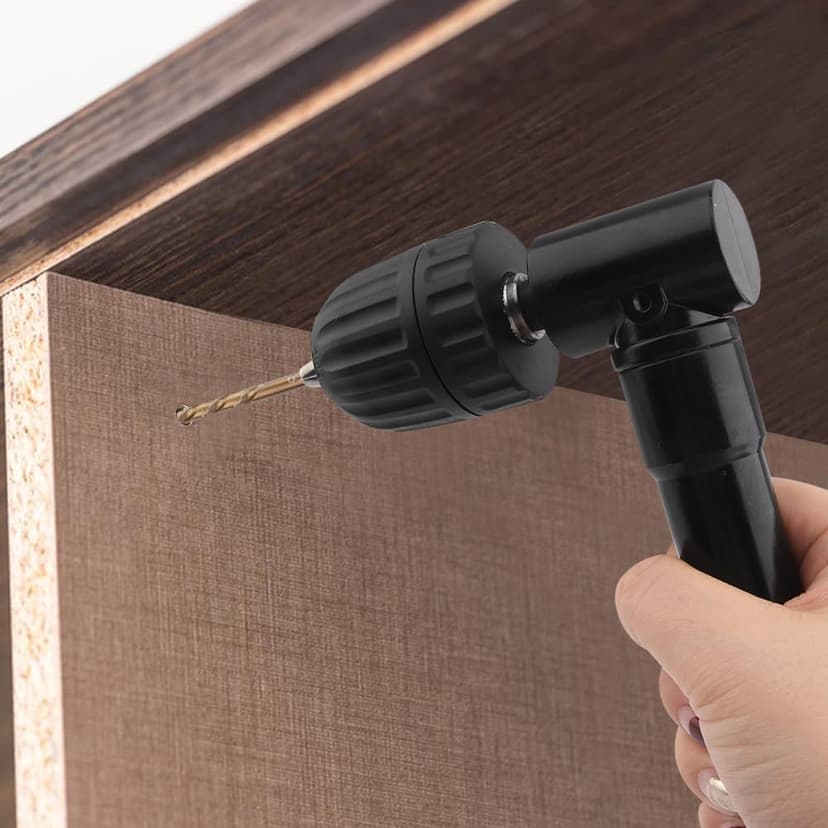 Right Angle Drill Attachment 90° Adapter - 0.8-10mm Keyless Chuck for Tight Corners, Fits Electric Drills, Impact Drivers & Screwdrivers - Great for Home Repairs & Metalworking