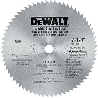 DEWALT Circular Saw Blade, 7 1/4 Inch, 68 Tooth, Metal Cutting (DW3329)