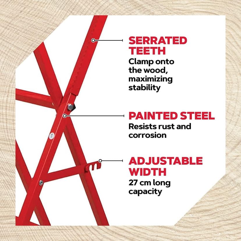 Oregon Steel Log Saw Horse, Foldable & Adjustable Sawbuck, 10 Inch Log Capacity, Folding Wood Cutting Stand, for Logging, Splitting & Firewood (584145)