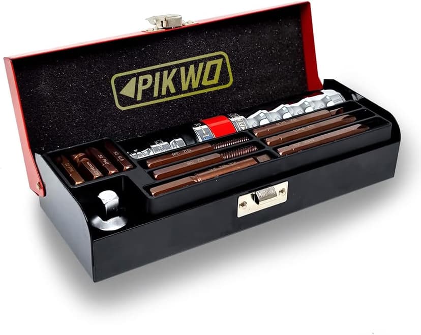 Hand Manual Reversible 1/2-inch 3/8-inch Impact Driver Set Extractor-13PCS Impact Screwdriver S2 Steel Disengage Rusted Fasteners or Frozen Bolts