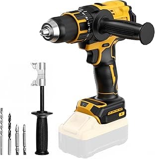 Cordless Hammer Drill Compatible with Dewalt 20V MAX Battery(No Battery)20V Brushless Drill, 1/2" Cordless Drill for Concrete with Variable Speed for Home Improvement, Woodworking, Metal