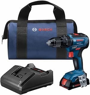 BOSCH GSB18V-490B12 18V EC Brushless 1/2 In. Hammer Drill/Driver Kit with (1) 2 Ah Standard Power Battery