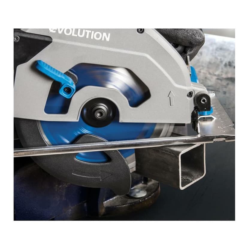 Evolution S185CCSL | 7.25” Metal Cutting Circular Saw | Cuts Steel & More | 7-1/4” TCT Blade Included | 45° Bevel Cuts | Dry-Cut | 15A Corded Power | Accurate, Powerful, Reliable